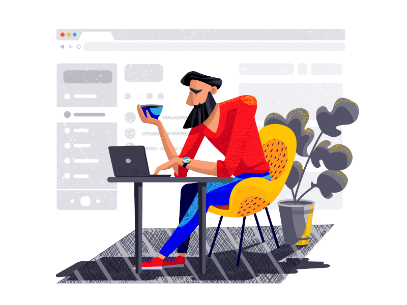 Person working on computer